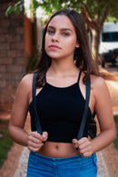 Cropped Feminino Canelado